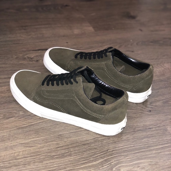 olive green suede vans